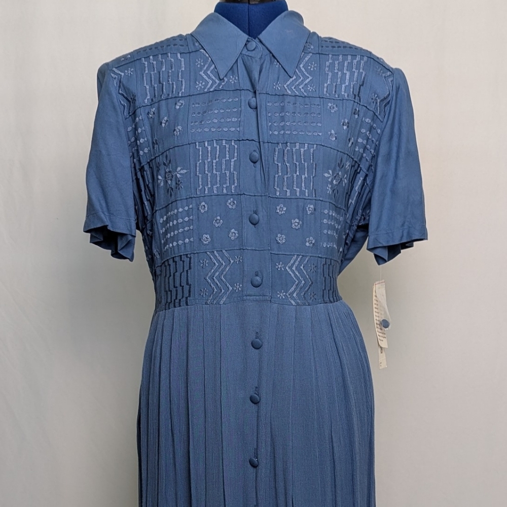 NWT Vintage Elegant Blue Women's Dress
